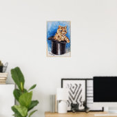 Kätzchen im Zylinder, Louis Wain Poster (Heimbüro)