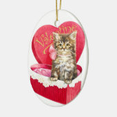 Kätzchen in Candy Box Keramikornament (Links)