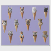 Kätzchen in Cones Geschenkpapier (Flach)