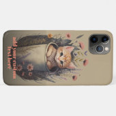 Kätzchen in Cup-Wildblume Cat Cotattecore Custom Case-Mate iPhone Hülle (Rückseite (Horizontal))