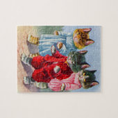Kätzchen in den 30er Jahren im Regen angezogen Puzzle (Horizontal)