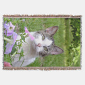 Kätzchen in den Blume wirbelt Blanket Decke (Vorderseite)