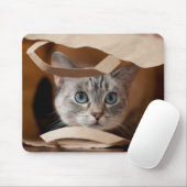 Kätzchen in der Einkaufstüte Mousepad (Mit Mouse)