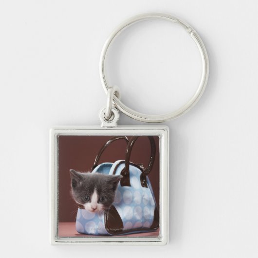 Kätzchen in der Handtasche Schlüsselanhänger (Vorne)