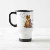 Kätzchen in der Liebe-Reise-Tasse Reisebecher (Links)