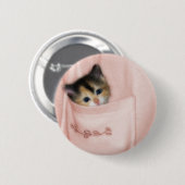 Kätzchen in der Tasche 2 Button (Vorne & Hinten)