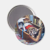 Kätzchen in der Wiege Magnet (Vorderseite/Rückseite)