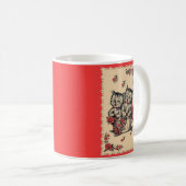 Kätzchen in einem Blume-Korb Kaffeetasse (VorderseiteRechts)
