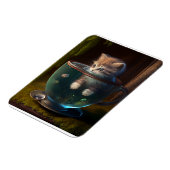 Kätzchen in einem flexiblen Teacup Magnet (Linke Seite)