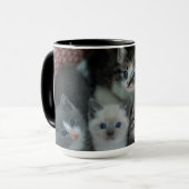 Kätzchen in einem Korb Tasse (Vorderseite Links)