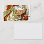 Kätzchen in einem Korbspielen Visitenkarte (Vorne/Hinten)