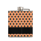 Kätzchen in einem Pumpkin Vinyl Wrapped Flask Flachmann (Rückseite)