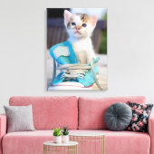 Kätzchen in einem Schuh Leinwanddruck (Insitu (Wohnzimmer))