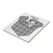 Kätzchen in einer Box mit Thunder_Cove Fliese (Seite)