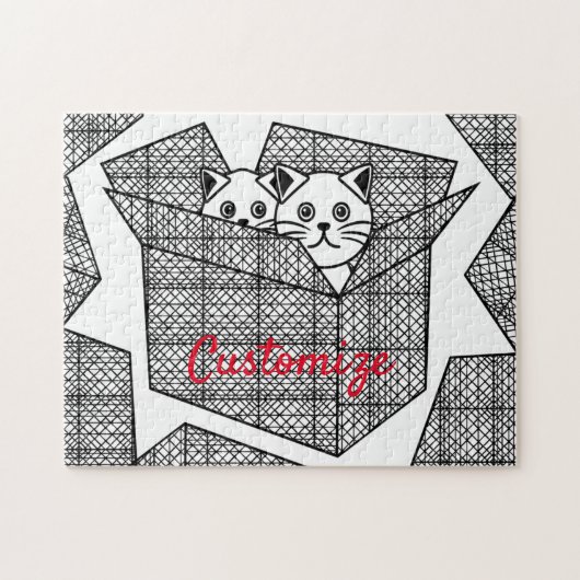 Kätzchen in einer Box mit Thunder_Cove Puzzle (Horizontal)