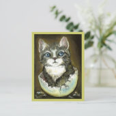 Kätzchen in einer eggshell-Postkarte Postkarte (Stehend Vorderseite)