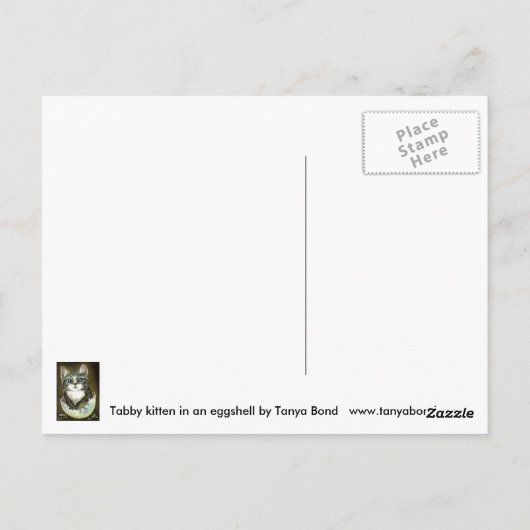 Kätzchen in einer eggshell-Postkarte Postkarte (Rückseite)