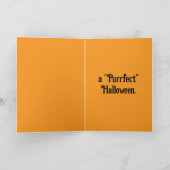 Kätzchen in einer Hexenhutenkarte Karte (Innenseite)