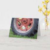 Kätzchen in einer Rollergrubenkarte Karte (Gelbe Blume)