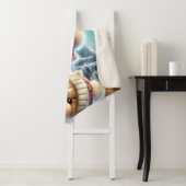 Kätzchen in festlicher Weihnachtsdekoration und Sc Sherpadecke (Beispiel)