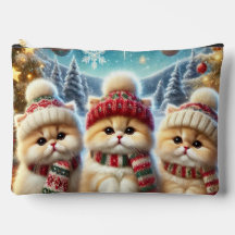 Kätzchen in festlicher Weihnachtsdekoration und Sc