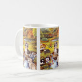 Kätzchen in Gartenkunst Kaffeetasse (Vorderseite Links)