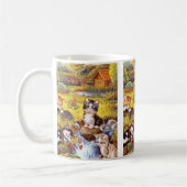 Kätzchen in Gartenkunst Kaffeetasse (Links)