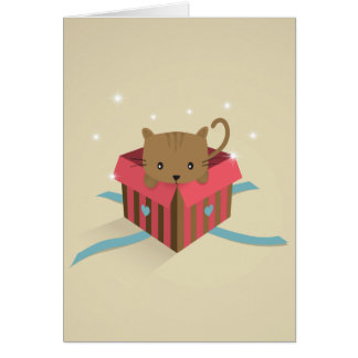 Kätzchen in geöffneten Geschenkboxen