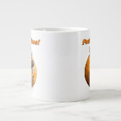 Kätzchen in Jack-o-Lantern Jumbo-Tasse (Vorderseite)
