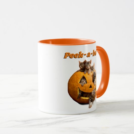 Kätzchen in Jack-o-Lantern Tasse (VorderseiteRechts)