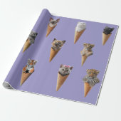 Kätzchen in Kegeln Geschenkpapier (Ungerollt)