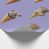 Kätzchen in Kegeln Geschenkpapier (Ecke)