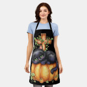Kätzchen in Kürbiskröte Schürze (Getragen)