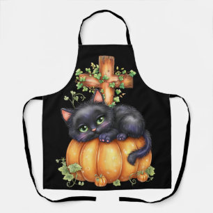 Kätzchen in Kürbiskröte Schürze