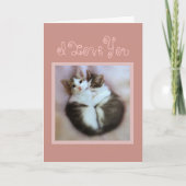 Kätzchen in Liebe Karte (Vorderseite)
