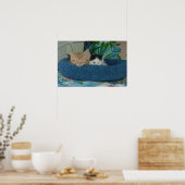 Kätzchen in Liebe Poster (Küche)