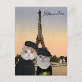 Kätzchen in Paris Postkarte