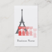 Kätzchen in Paris Visitenkarte (Rückseite)