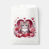 Kätzchen in Schachtel mit Blume und Geschenken Geschenktütchen (Vorderseite)