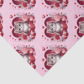 Kätzchen in Schachtel mit Blume und Geschenken Seidenpapier (Ausschnitt)