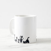 Kätzchen in verschiedenen Positionen Kaffeetasse (Vorderseite Links)