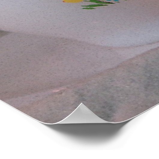 Kätzchen in Vintagem Teacup Poster (Ecke)