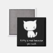 Kätzchen ist verrückt magnet (Vorderseite/Rückseite)