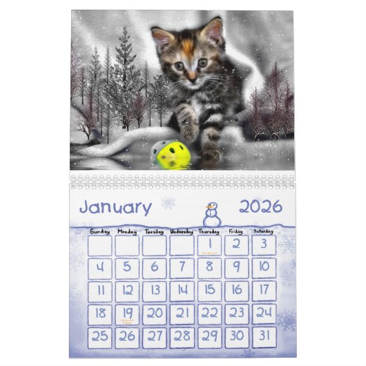 Kätzchen Kalender (Jan 2026)
