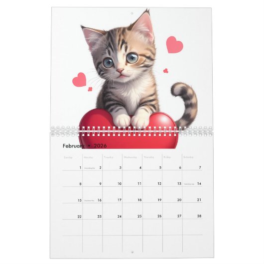 Kätzchen Kalender 2024 (Feb 2026)