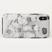 Kätzchen-Kampf iphoneX Fall Louis Wain Case-Mate iPhone Hülle (Rückseite (Horizontal))