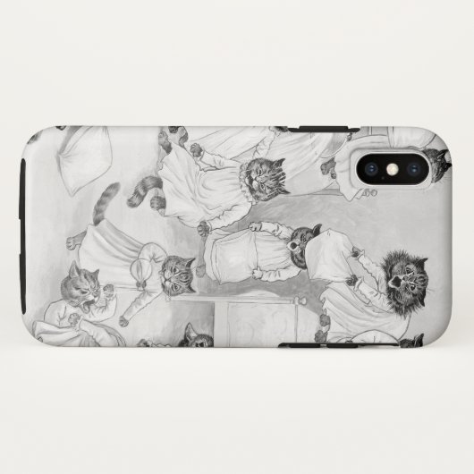 Kätzchen-Kampf iphoneX Fall Louis Wain Case-Mate iPhone Hülle (Rückseite (Horizontal))