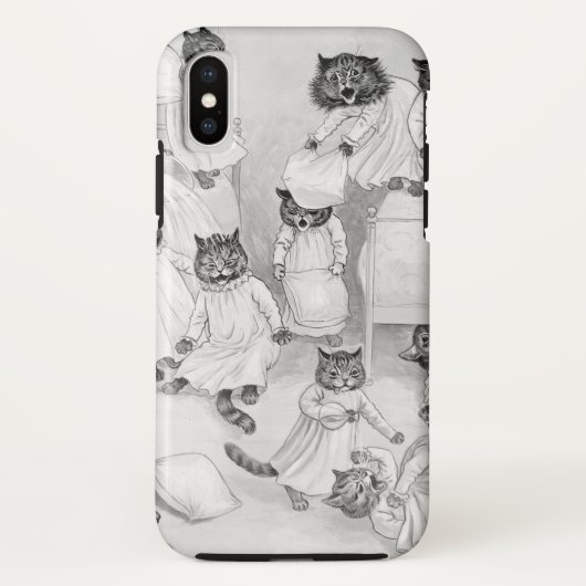 Kätzchen-Kampf iphoneX Fall Louis Wain Case-Mate iPhone Hülle (Rückseite)