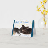 Kätzchen Karte (Gelbe Blume)