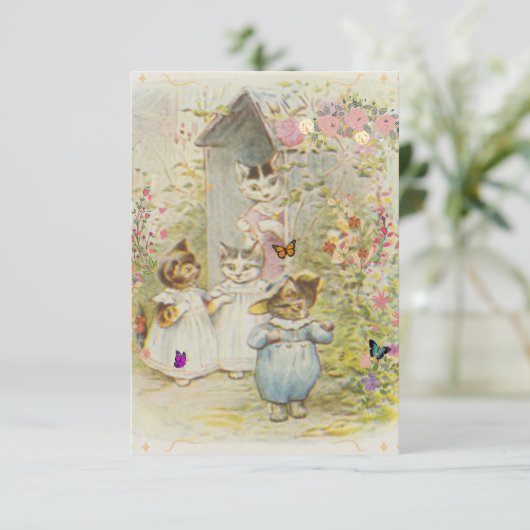 Kätzchen Karte (Stehend Vorderseite)